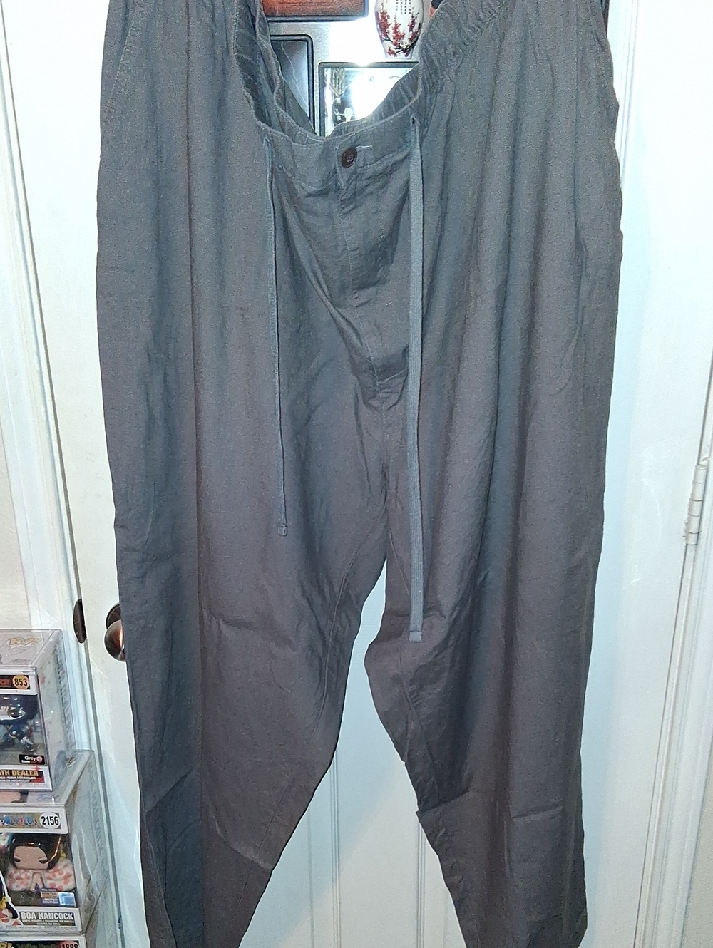 Oakhill Men's 5x (32 Inseam) Relaxed Drawstring Pants (Set Of 2) -  Gray & Black